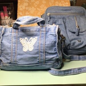SALE Two Denim Crossbody Bags-Great quality from Purse King & cute small satchel